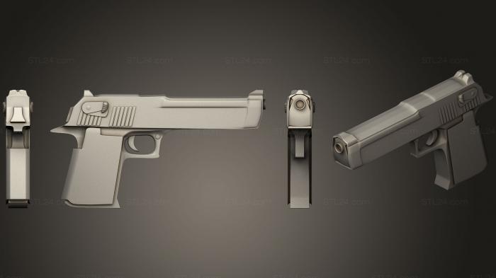 Оружие (Пистолет desert eagle, WPN_0035) 3D модель для ЧПУ станка